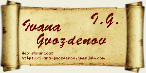 Ivana Gvozdenov vizit kartica